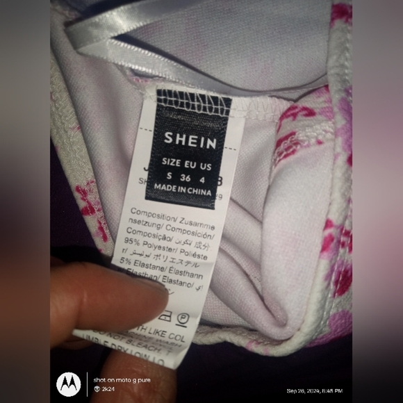 SHEIN Pink floral corset tube top sz Small - Picture 3 of 9
